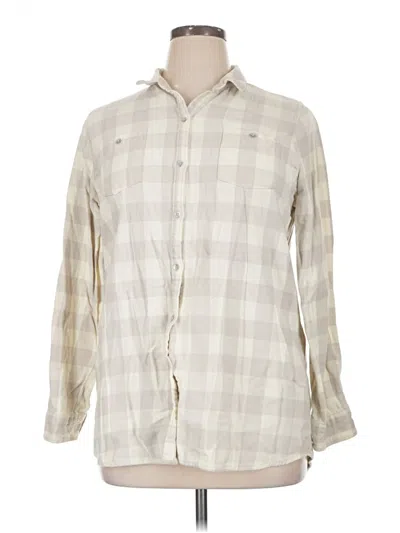 Pre-owned Woolrich Long Sleeve Button Down Shirt In Ivory