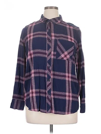 Pre-owned Woolrich Long Sleeve Button Down Shirt In Purple