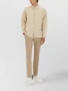 Woolrich Long-sleeve Cotton Casual Shirt With Classic Collar In Neutral