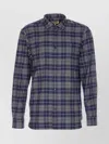 Woolrich Long Sleeve Check Pattern Button-down Shirt In Blue