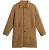 Woolrich Single-breasted Coat In Brown