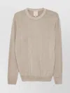 Woolrich Long Sleeve Crew Neck Knitted Sweater In Neutral