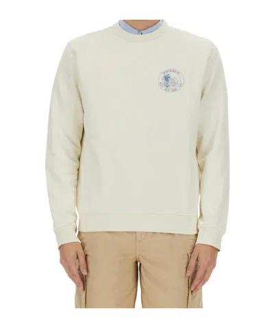 WOOLRICH WOOLRICH LOGO PRINTED CREWNECK SWEATSHIRT
