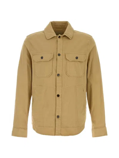 Woolrich Long Sleeve Overshirt In Brown