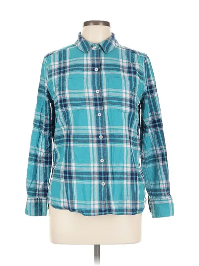 Pre-owned Woolrich Long Sleeve Polo Shirt In Blue