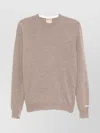 Woolrich Long Sleeve Rib-knit Crewneck Sweater In Neutral