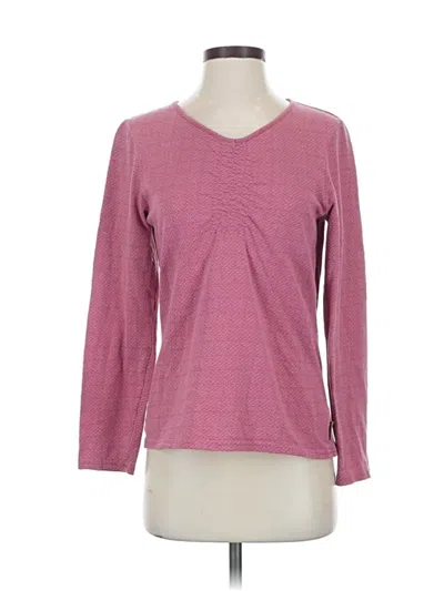 Pre-owned Woolrich Long Sleeve Top Pink V-neck Tops