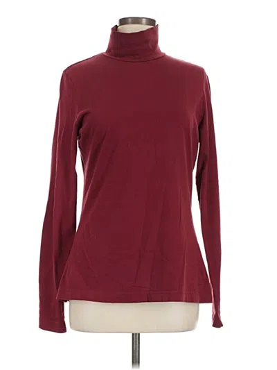 Pre-owned Woolrich Long Sleeve Turtleneck In Burgundy