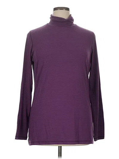 Pre-owned Woolrich Long Sleeve Turtleneck In Purple