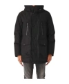 Woolrich Long-sleeved Coat In Black