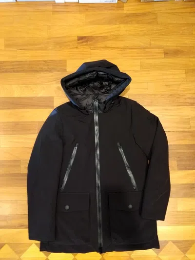 Woolrich Long-sleeved Coat In Black
