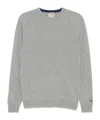 Woolrich Long-sleeved Crewneck Jumper In Gray