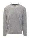 Woolrich Long-sleeved Crewneck Jumper In Grey