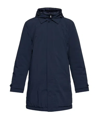 Woolrich Long-sleeved Down Jacket In Black