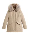Woolrich Fur-trimmed Hooded Parka In Nude