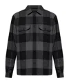 Woolrich Checked Italian Wool Blend Alaskan Padded Overshirt In Multi