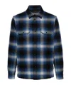Woolrich Checked Italian Wool Blend Alaskan Padded Overshirt In Black