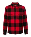 Woolrich Alaskan Wool Check Overshirt In Red