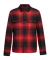 Woolrich Embroidered Wool Blend Alaskan Jacket In Red