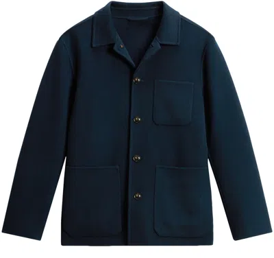 Woolrich Long-sleeved Suit Jacket In Blue