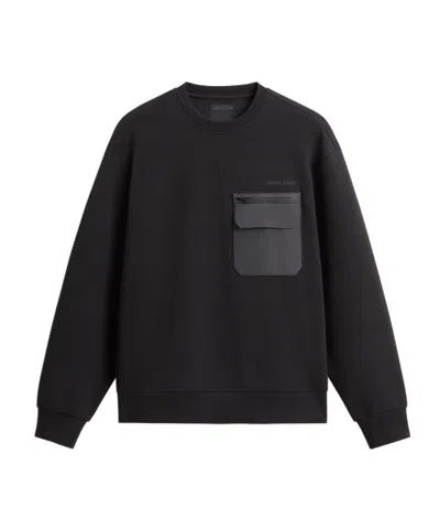 Woolrich Long-sleeved Sweatshirt In Black