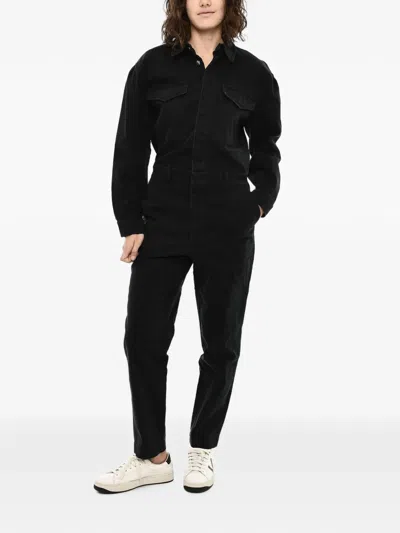 Woolrich Long-sleeve Jumpsuit In Black