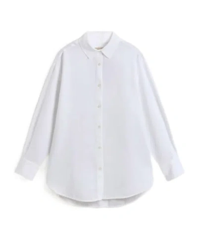 Woolrich Long-sleeved Boyfriend Shirt In White