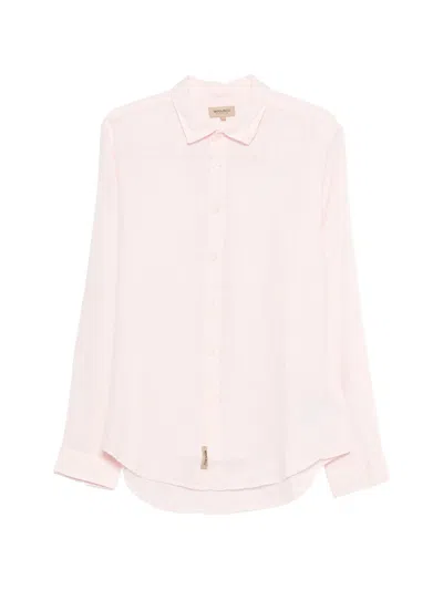 Woolrich Long-sleeved Mini Shirt With Button Closure In Pink