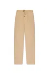 Woolrich Loose Fit Drawstring Trousers In White Pepper
