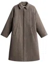 Woolrich Loro Piana Patterned Coat In Braun