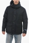 WOOLRICH LORO PIANA VIRGIN WOOL MOUNTAIN DOWN JACKET WITH REMOVABLE H