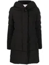 Woolrich Hooded Cotton-padded Suit In Black