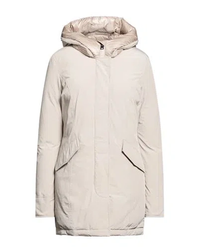 Woolrich Luxury Arctic Parka Woman Puffer Light Grey Size L Polyester In Pink