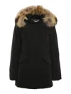 Woolrich Luxury Arctic Raccoon Parka In Black