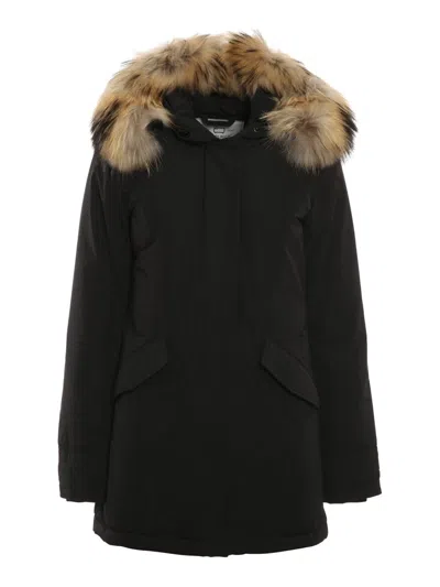 Woolrich Luxury Arctic Raccoon Parka In Black