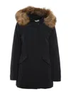 Woolrich Luxury Arctic Raccoon Parka In Black
