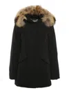 Woolrich Luxury Arctic Raccoon Parka In Black