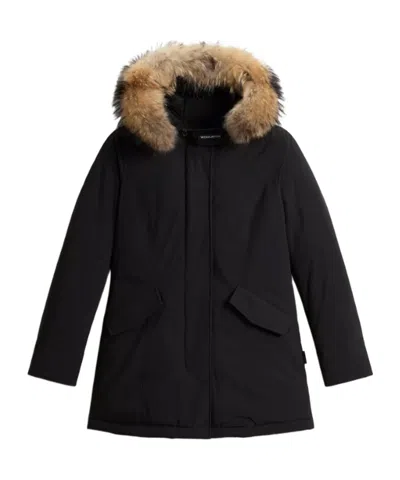 Woolrich Luxury Arctic Raccoon Parka In Black