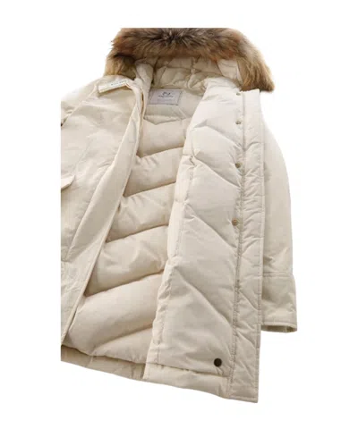 Woolrich Luxury Arctic Raccoon Parka In Neutral