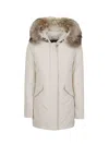 Woolrich Ivory Polyester Luxury Arctic Down Jacket In White
