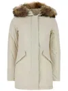 Woolrich Ivory Polyester Luxury Arctic Down Jacket In White