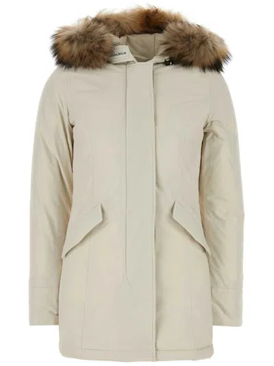 Woolrich Luxury Arctic Raccoon Polyester Parka In Yellow