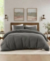 Woolrich Lyon Waffle Washed Duvet Cover Sets In Green