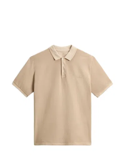 Woolrich Mackinack Cotton Polo Shirt In Neutral