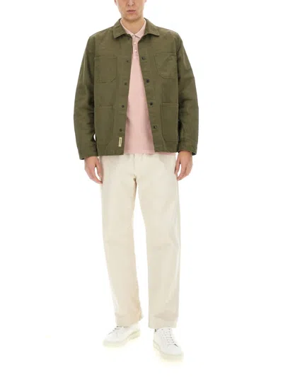 Woolrich Polo With Logo In Pink