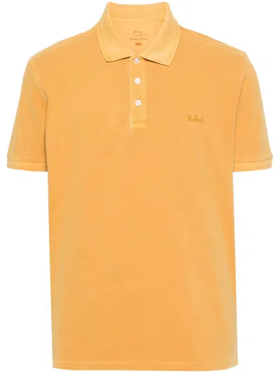 Woolrich Logo-embroidered Polo Shirt In Yellow