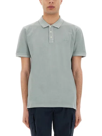 Woolrich Light Green Shirt Collar Polo