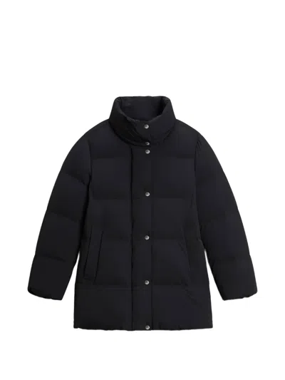 Woolrich Madison Quilted Coat In Black