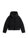 Woolrich Madison Short Down Jacket In Black