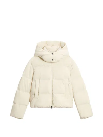 Woolrich Madison Short Down Jacket In Neutral